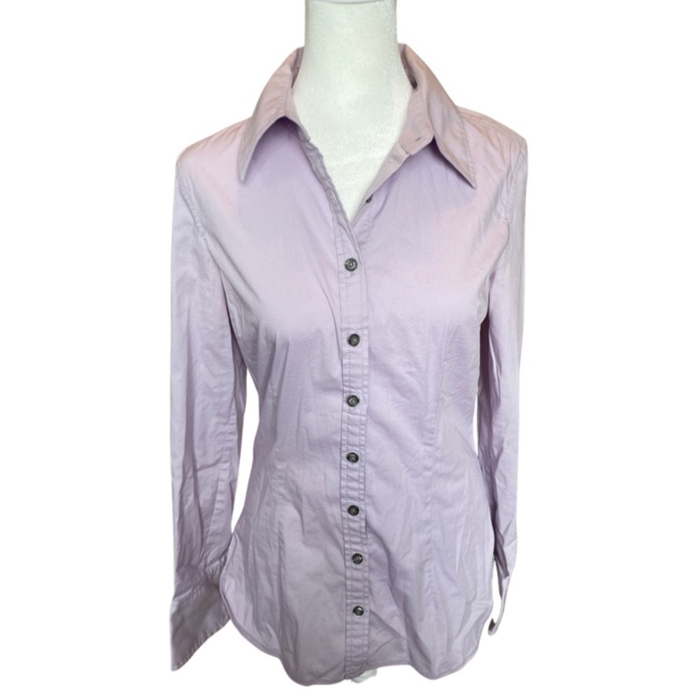 Express Design Studio chic lavender collared button up S